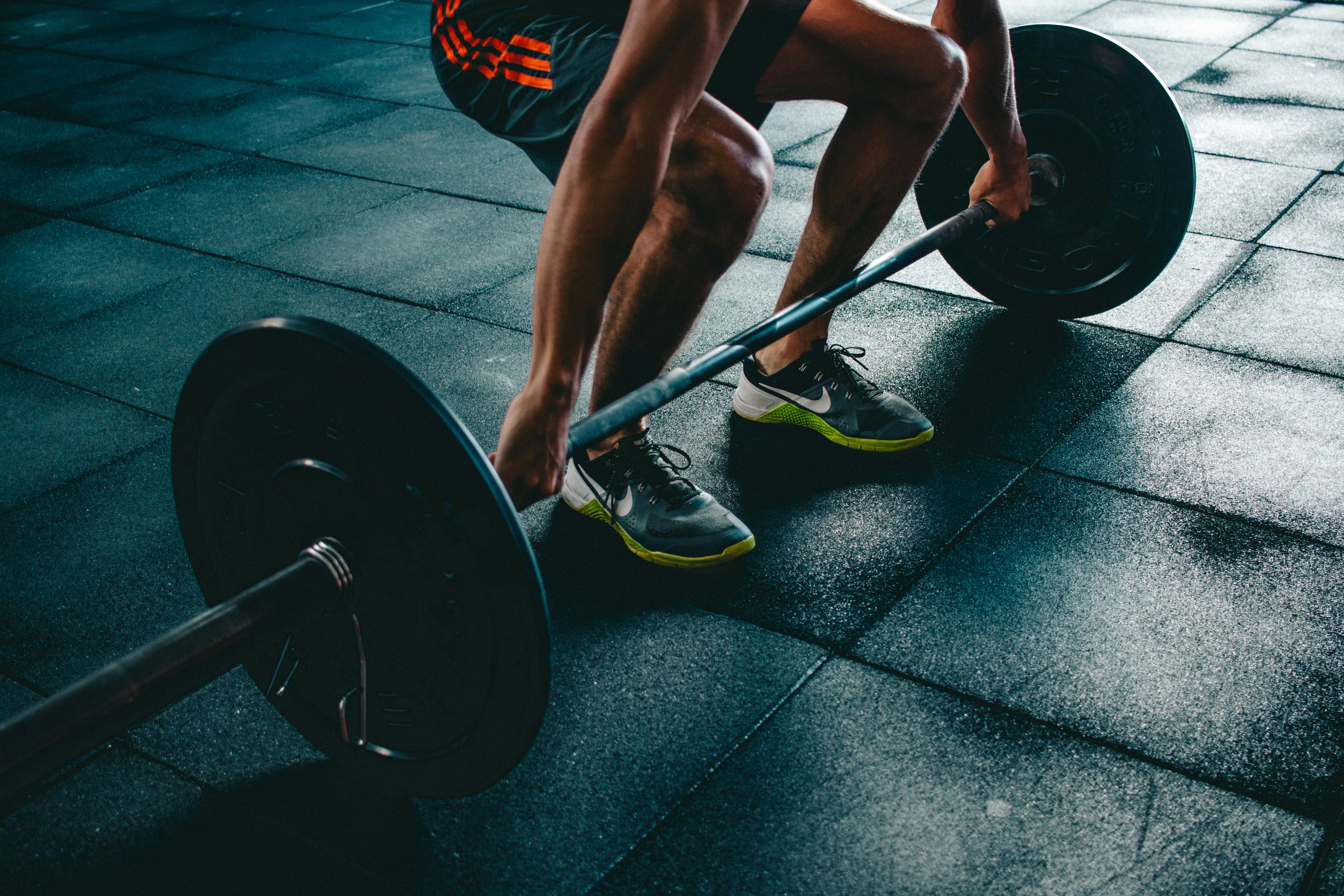 Person doing a deadlift